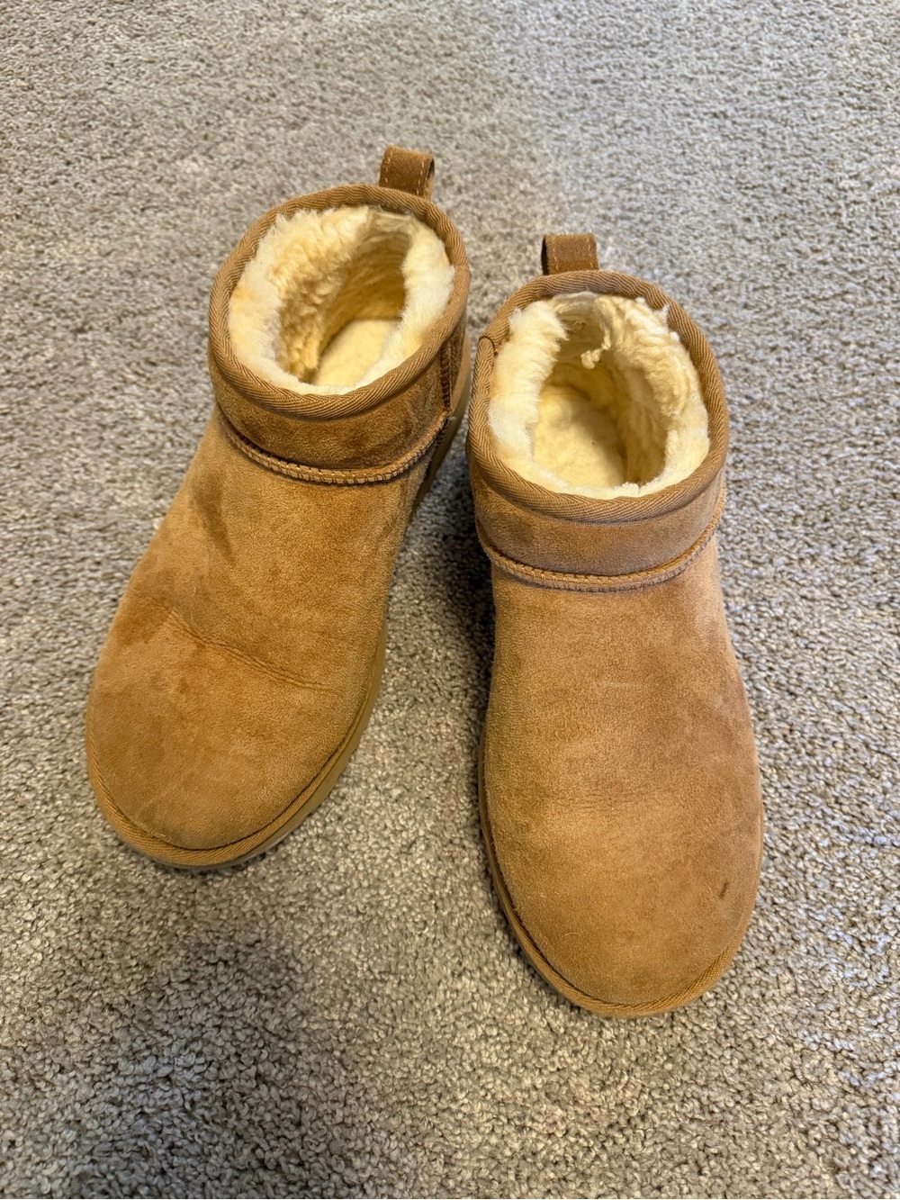 UGG Chestnut Suede Shearling-Lined Ankle Booties - Picture 3 of 8